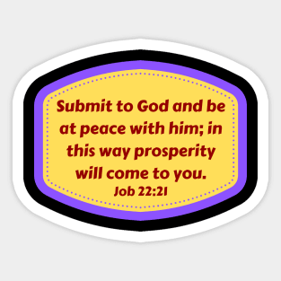 Bible Verse Job 22:21 Sticker